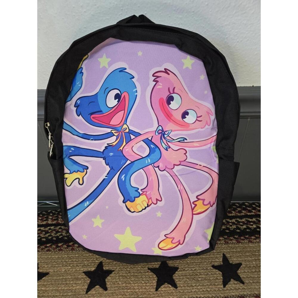 Poppy Playtime Huggy Wuggy and Kissy Missy backpack